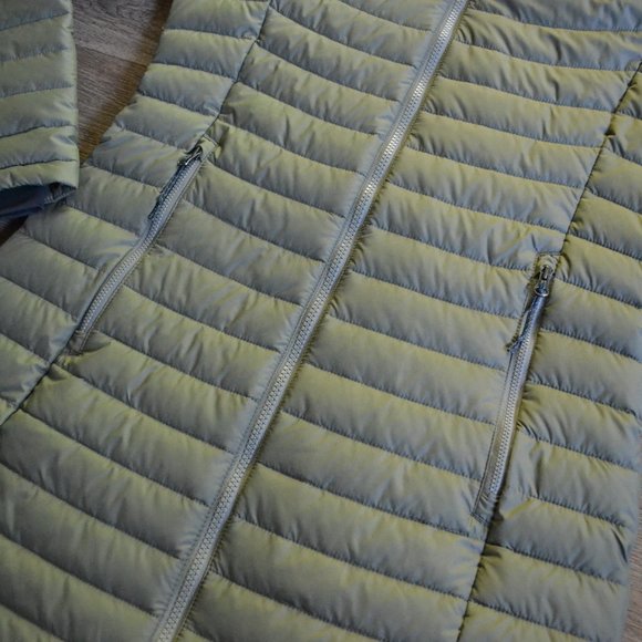 NWT Columbia Women's Sage Green Omni Heat Quilted Puffer Long Hooded Jacket Sz S - Picture 2 of 10